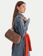 CALVIN KLEIN Дамска чанта Ck Conv Chain Brushed Medium Bag LV04F3407G Бежов