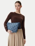 CALVIN KLEIN Дамска чанта Emblem Aop Denim Bucket LV04F3432G Син