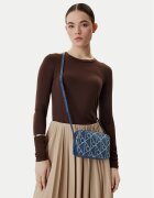 CALVIN KLEIN Дамска чанта Emblem Aop Denim Camera Bag LV04F3430G Син