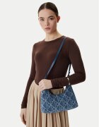 CALVIN KLEIN Дамска чанта Emblem Aop Denim Shoulder Bag LV04F3431G Син