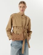 CALVIN KLEIN Дамска чанта Emblem Aop LV04F1164G Кафяв