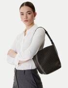 CALVIN KLEIN Дамска чанта Emblem Aop Medium Bucket LV04F3365G Черен