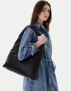 CALVIN KLEIN Дамска чанта Emblem Aop Puffer Lg Shoulder Ba LV04F3199G Черен