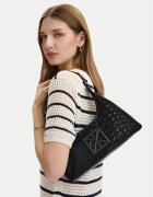 CALVIN KLEIN Дамска чанта Emblem Mesh Shoulder Bag LV04F3381G Черен