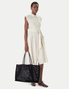 CALVIN KLEIN Дамска чанта Emblem Mesh Xl Tote LV04F3422G Черен