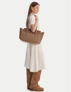CALVIN KLEIN Дамска чанта Hardware Brushed Flap Tote Bag LV04F3336G Бежов