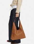 CALVIN KLEIN Дамска чанта Slouchy Leather Md Shoulder Bag LV04F3543G Светлокафяв