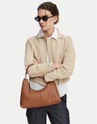 CALVIN KLEIN Дамска чанта Slouchy Leather Shoulder Bag LV04F3657G Светлокафяв
