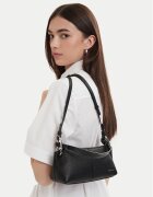 CALVIN KLEIN Дамска чанта Slouchy Leather Small Conv Bag LV04F3659G Черен