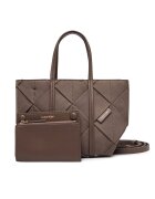 CALVIN KLEIN Дамска чанта Woven Sueded Mini Tote Crossbody LV04F3696G