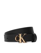 CALVIN KLEIN Дамски колан Facet Ck Buckle Pebble 25Mm LV04F7060G Черен