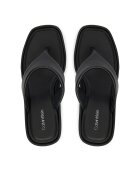 CALVIN KLEIN Джапанки Wedge 70 Sndl Thong Lth HW0HW02880 Черен