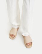 CALVIN KLEIN Еспадрили Flatf Espa Mule Lth Mg HW0HW03027 Бежов
