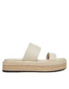 CALVIN KLEIN Еспадрили Flatform Wedge Slide - He HW0HW02374 Екрю