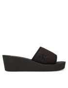 CALVIN KLEIN JEANS Чехли Beach Wedge Slide Canvas YW0YW01725 Черен