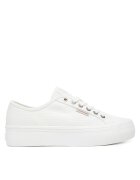 CALVIN KLEIN JEANS Гуменки Vulc Flatform Ctn Logo Tag YW0YW01838 Бял