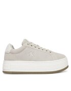 CALVIN KLEIN JEANS Сникърси Bold Flatf Low Lace Mg Sd YW0YW01839 Сив