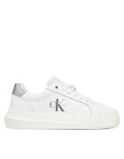 CALVIN KLEIN JEANS Сникърси Chunky Cupsole Lth Silver YW0YW01876 Бял