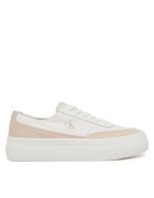 CALVIN KLEIN JEANS Сникърси Vulc Flatform Low Cv Mix Mg YW0YW01770 Бял