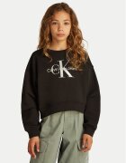 CALVIN KLEIN JEANS Суитшърт Glitter Monologo IG0IG02823 D Черен Boxy Fit
