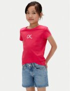 CALVIN KLEIN JEANS Тишърт Glitter IG0IG02972 D Розов Slim Fit