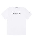 CALVIN KLEIN JEANS Тишърт Institutional SS IB0IB00347 Бял Regular Fit