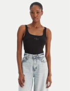 CALVIN KLEIN JEANS топ Monologo Scoop Nk Rib LV047A804G Slim Fit
