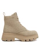CALVIN KLEIN JEANS Туристически oбувки Chunky Combat Laceup Boot Co YW0YW01239 Бежов