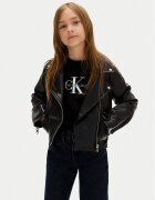 CALVIN KLEIN JEANS Яке от имитация на кожа IG0IG02982 D Черен Regular Fit