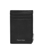 CALVIN KLEIN Калъф за кредитни карти Foil Emboss N/S Zip Card Case LV04D1244G Черен