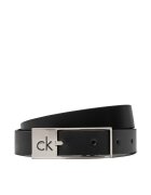 CALVIN KLEIN Колан Ck Cut Square Buckle 2.0 K60K613155 Черен
