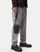 CALVIN KLEIN Мъжка чантичка Leather Slim Flap Reporter LV04D3323G Черен