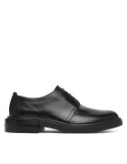CALVIN KLEIN Обувки Cupped Postman Derby Laceup Lth HM0HM01996 Черен
