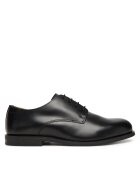 CALVIN KLEIN Обувки Ess Rubber Derby Lth HM0HM02056 Черен