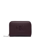 CALVIN KLEIN Портфейл Bold Ck Medium Zip Around LV04F1154G Бордо