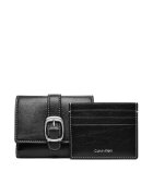 CALVIN KLEIN Портфейл Buckle 2 In 1 Wallet LV04F1168G Черен