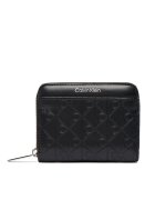 CALVIN KLEIN Портфейл Emblem Aop Embossed Zip Around LV04F1081G Черен