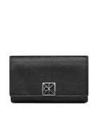 CALVIN KLEIN Портфейл Emblem Hw Pebble Snap Cardholder LV04F1127G Черен