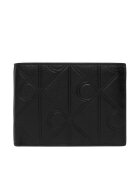 CALVIN KLEIN Портфейл Xl Emblem Aop Emboss Trifold LV04D1235G Черен