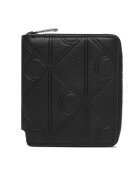 CALVIN KLEIN Портфейл Xl Emblem Aop Emboss Zipp Bill Fo LV04D1176G Черен