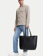 CALVIN KLEIN Сак Ck Premium Leather E/W Tote Xl K50K512894 Черен
