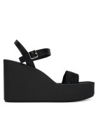 CALVIN KLEIN Сандали Wedge 70 Sndl Webbing Lth HW0HW02882 Черен