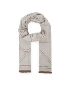 CALVIN KLEIN Шал Emblem Repeat Lw Shawl W Fringes LV04F8074G