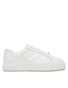 CALVIN KLEIN Сникърси Basket Cups Lace Up Logo Tape YW0YW02007 Бял