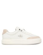 CALVIN KLEIN Сникърси Basket Cupsole Laceup Lth Mix YW0YW02023 Бял