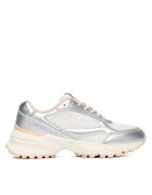 CALVIN KLEIN Сникърси Hike Runner Lace Up Mesh Mix Met YW0YW02063 Сребрист
