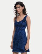 DESIGUAL Дънкова рокля 25SWVD01 Тъмносин Slim Fit
