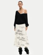 DESIGUAL Комплект пуловер и рокля Morisot 26SWVK33 Екрю Regular Fit