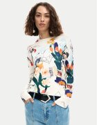 DESIGUAL Пуловер Nantes Lacroix 26SWJF35 Екрю Regular Fit