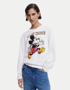 DESIGUAL Суитшърт Avery Mickey 25SWSK45 Екрю Regular Fit
